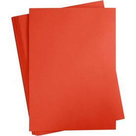 Rood Karton A2 180 Grams | Hobbykarton | Rood Knutselkarton | Rood Papier 42x59,4 cm | 100 Vellen