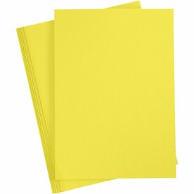 Geel Karton A4 180 Grams | Hobbykarton | Sun Yellow Knutselkarton | Geel Papier 21x29,7 cm | 20 Vellen