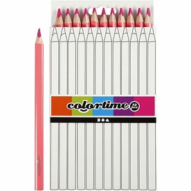 Colortime kleurpotloden, vulling: 5 mm, roze, Jumbo, 12stuks kopen?