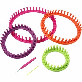 Breiring set rond &ndash; Knitting loom &ndash; Breiring set &ndash; Breiframe &ndash; Loom breien &ndash; &Oslash;12&ndash;27 cm