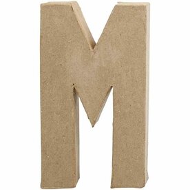Papier-m&acirc;ch&eacute; letter M &ndash; DIY decoratieletter 20,5 cm