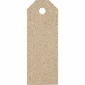 Manilla Labels Naturel &ndash; Kartonnen Cadeaulabels &ndash; 3x8cm &ndash; 20 Stuks