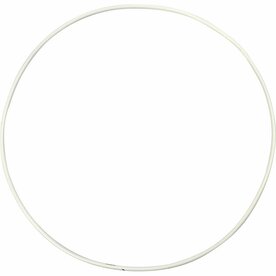 Metalen Ringen - Bloemenkrans Ring - 20cm Diameter - 3mm Dikte - 5 Stuks - Wit Metaal