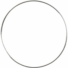 Metalen Draadring - Zilverkleurige Ring - DIY Decoratieve Ring Voor Creaties - Hobby Hangdecoraties - Diameter 7cm - Dikte 1,5mm - Set Van 10 Stuks