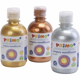 Metallic verf set goud zilver koper | Acrylverf metallic | Shimmer hobbyverf set | Glanzend | 10 x 300 ml | 10 flessen
