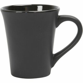 Zwarte Mokken - Porseleinen Mokken - Koffiemokken - Servies Mokkenset - Mok 300 ml - 12 Stuks