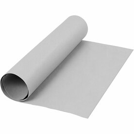 Nepleerpapier Grijs &ndash; Faux Leather Papier &ndash; Leerpapier &ndash; Kunstleer Papier &ndash; Wasbaar Leerpapier &ndash; 50x100 Cm &ndash; 350 Gr