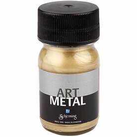 Metallic verf Licht Goud goud | Acrylverf metallic | Goudkleurige hobbyverf | Glanzend | 30 ml | 1 stuk