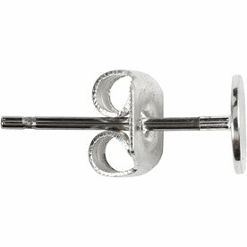 Oorstekers - Verzilverd Oorknopjes - DIY Oorbel Accessoires - Diameter 5mm - Lengte 13mm - Set van 100 Stuks
