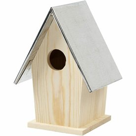 Vogelhuis Hout &sbquo;&Auml;&igrave; Nestkast &sbquo;&Auml;&igrave; Zinken Dak &sbquo;&Auml;&igrave; Vogelhuisje Tuin &sbquo;&Auml;&igrave; 13,5x11x19 Cm