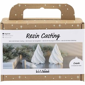 Mini Hobbyset Hars Gieten &ndash; Kerstbomen &ndash; DIY Hars Set &ndash; 1 Doos