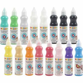 Raamverf Verschillende kleuren | Verf voor ramen | Raamdecoratie | Verf op waterbasis | Kinderen verf | Creatieve verf | 16 tubes | 75 ml