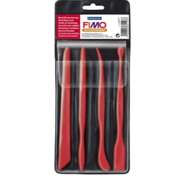 Modelleerset Rood &ndash; FIMO Boetseer Gereedschap &ndash; Set van 4