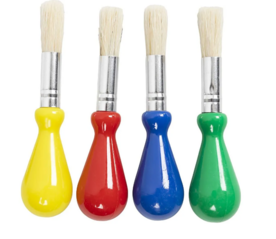 Kinderkwasten - Schilderkwasten Kids - 4 Stuks