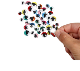 Wiebelogen gekleurd zelfklevend &ndash; 8&ndash;12 mm &ndash; 300 stuks