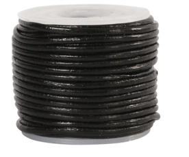 Leerkoord - Zwart Hobbykoord - Leren Koord Voor Decoratie - DIY Koord Voor Creatieve Projecten