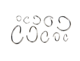 Ovale &amp; Ronde Ringen - Sieraden Maken - 800 Stuks - Verzilverd - Metalen O-Ringen &amp; Ovalen Voor Sieraden, Sleutelhangers &amp; DIY Creaties - Glanzend Zilver