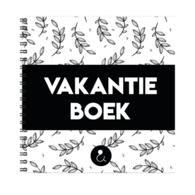 Invulboek Vakantie - Vakantieboek Reisdagboek - Reisherinneringen Boek - Vakantie Fotoboek - Travel Journal - 21x21cm - Zwart