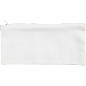 Katoenen Etui &ndash; Blanco Etui &ndash; Etui Bedrukken &ndash; Etui Schilderen &ndash; Etui Textielverf &ndash; Wit &ndash; 11x23 Cm