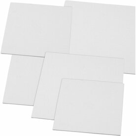Canvas panelen | Schilderpanelen set | Canvasbord set | Wit canvas paneel | 15x15 en 20x20 cm | 3 mm | 280 gram | 80 stuks