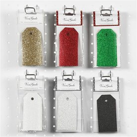 Cadeaulabels Glitter &ndash; Kartonnen Cadeaulabels &ndash; Glitterlabels &ndash; Geschenklabels &ndash; 5x10 Cm