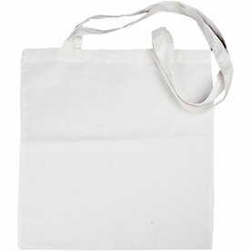 Tas met lang hengsel, wit, afm 38x42 cm, 130 gr, 10 stuk/ 1 doos
