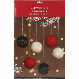 Kerstballen, d 6 cm, 6 stuk/ 1 doos