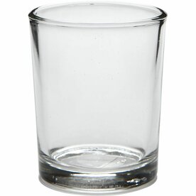 Waxinelichthouder glas &ndash; &Oslash; 4,5 cm &ndash; 6,5 cm hoog &ndash; 12 stuks