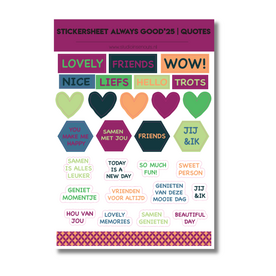 Quote stickers | Stickervel met teksten | Journaling &amp; scrapbook stickers | Always Good '25