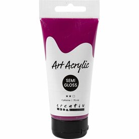 Acryl Verf, semi-glanzend, transparant, cyklame, 75 ml/ 1 fles