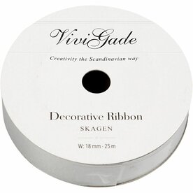Cadeaulint zilver | Geschenklint | Inpaklint | Zilver cadeaulint mat | 18 mm | 25 Meter