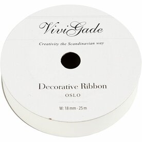 Cadeaulint wit | Geschenklint | Inpaklint | Wit cadeaulint mat | 18 mm | 25 Meter