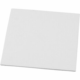 Canvas Paneel, afm 15x15 cm, dikte 3 mm, 280 gr, wit, 1 stuk