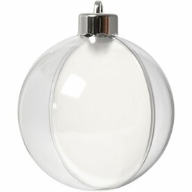 Transparante Plastic Ballen | Vulbare Deco Ballen | Tweedelige Hobbyballen | &Oslash; 8 cm | 5 Stuks