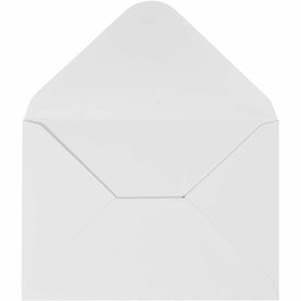 Enveloppen, afmeting envelop 11,5x16 cm, 110 gr, wit, 10 stuk/ 1 doos