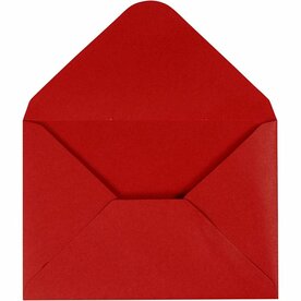 Enveloppen, afmeting envelop 11,5x16 cm, 110 gr, rood, 10 stuk/ 1 doos