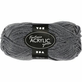 Acrylgaren | Fantasia | Grijs | 3-draads | Haakgaren acryl | Breigaren acryl | 80 m | 50 g | 1 bol