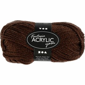 Acrylgaren | Fantasia | Bruin | 3-draads | Haakgaren acryl | Breigaren acryl | 80 m | 50 g | 1 bol