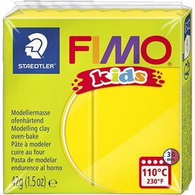 Boetseerklei Geel | FIMO Kids Klei | Afbak Klei Kinderen | Kinderklei | DIY Klei | Geel | 42 Gram | 1 Stuk