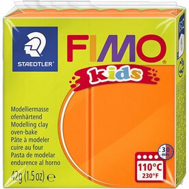 Boetseerklei Oranje | FIMO Kids Klei | Afbak Klei Kinderen | Kinderklei | DIY Klei | Oranje | 42 Gram | 1 Stuk