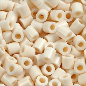 Foto kralen, afm 5x5 mm, gatgrootte 2,5 mm, medium, lichtbeige (12), 1100 stuk/ 1 doos