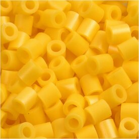 Foto kralen, afm 5x5 mm, gatgrootte 2,5 mm, medium, geel (14), 1100 stuk/ 1 doos