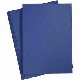 Blauw Karton A4 180 Grams | Hobbykarton | Blauw Knutselkarton | Blauw Papier 21x29,7 cm | 20 Vellen