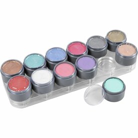 Grimas Schmink - Schminkpalet, diverse kleuren, 12x15 ml/ 1 stuk