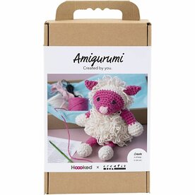 Hobbyset Amigurumi, Schaap, roze, off white, 1 doos