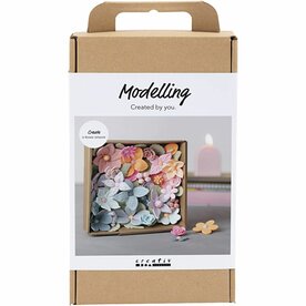 Hobbyset Boetseren, Bloemen, pastelkleuren, 1 doos