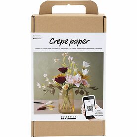 Hobbyset Cr&ecirc;pepapier, Boeket, Cr&ecirc;pe-verhouding: 180%, 1 doos