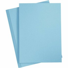 Blauw Karton A4 210 Grams | Hobbykarton | Blauw Knutselkarton | Blauw Papier 21x29,7 cm | 10 Vellen