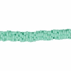 Klei kralen | Polymeer kralen bloemvorm | Platte rijgkralen | Groen | &Oslash; 5-6 mm | Gat 2 mm | 145 stuks