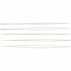 Kralennaald, L: 12 cm, dikte 0,25 mm, 5 stuk/ 1 doos